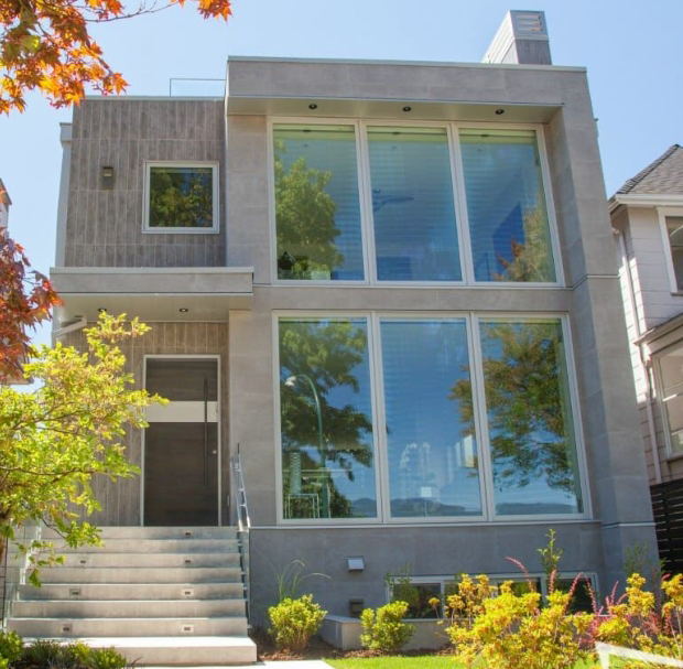 Front View of a Two Story Building
